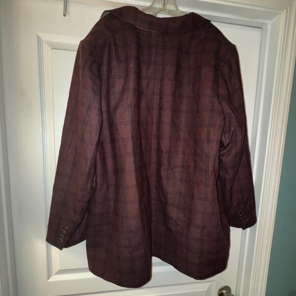 Madewell Women Plus Size Larsen Blazer in Spiced Raisin - Picture 11 of 12